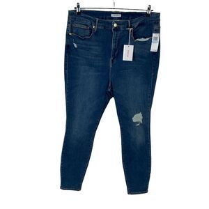Good American Good Legs Jeans Womens Blue High Rise Denim Skinny NWT Size 20